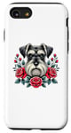 iPhone SE (2020) / 7 / 8 Roses Flowers Miniature Schnauzer Schnauzers Case