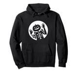 Skeleton Jack O Lantern Funny Halloween Spooky Shadow Pullover Hoodie