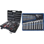 KS Tools 917.0795 - Caisse à Outils Complète en Coffret Douille de 1/4", 3/8" et 1/2" & BGS 1196 | Jeu de clés mixtes | 6-32 mm