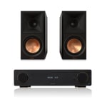 Arcam Radia A15 Integrated Amplifier with Klipsch RP-600M II Bookshelf Speakers HiFi Package Black