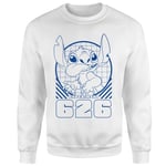 Lilo And Stitch Warning Experiment 626 Sweatshirt - White - XXL