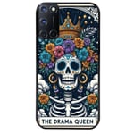 Coque noire pour Oppo A72 4G tete de mort drama queen