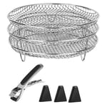 1X(Air Fryer Rack Steamer Roasting Rack Stackable Dehydrator Racks Air1334