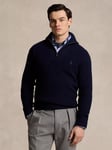 Polo Ralph Lauren Waffle Knit Zip Neck Sweater, Hunter Navy