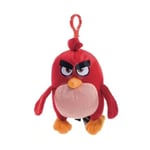 Red Angry Birds Bag Clip Soft 12 Cm Plush Toys Movie Keyring Loop Backpack Purse