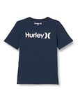 Tee-shirt blanc garçon Hureley - B One&Only Solid Tee SS - Obsidian/Bleu - Taille L