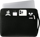 Housse Ordinateur Portable 15.6 16 Pouces (37×25,5×2,5Cm) Pochette Ordinateur, Sacoche Housse Pc Avec Poignée Pour Macbook Pro 16 Acer Conceptd 16 Lenovo 16 Inspiron 16 Ideapad 15.6, Noir