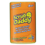 Scrub Daddy Original Eponge Smiley Anti-Rayures, Vaisselle Lavable Antibactérienne et Réutilisable, pour Cuisine et Salle de Bain, Éponge à Récurer Flextexture - Lot de 4