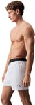 Calvin Klein Short de Bain Homme Medium Drawstring Mi-Long, Blanc (Pvh Classic White), XXL