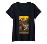 Womens The Empress Tarot Card Number 3 V-Neck T-Shirt