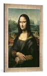 Kunst für Alle 'Encadré Image de Leonardo da Vinci Mona Lisa, c.1503–6, d'art dans Le Cadre de Haute qualité Photos Fait Main, 40 x 60 cm, Argent Raya