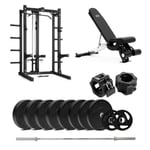 HR 500 Half Rack Bumper med benk og nedtrekk - 150 kg Abilica