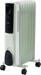 7 Fin Portable Oil Filled Radiator Heater Thermostat 3 Heat Setting Corded 1.5kw