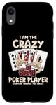 Coque pour iPhone XR Joueur de poker fou Texas Holdem Poker Hands Player Poker