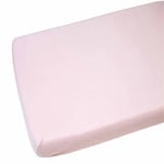 2 x Lit Drap-housse en jersey 100% coton Rose 140 cm x 70 cm