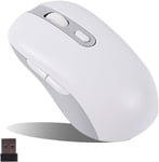 Souris Sans Fil, Silencieuse, Sans Fil, Bluetooth, Trimode Avec 6 Boutons, Design Ergonomique Sans Fil, 800-1200-1600 Dpi Réglable, Pour Ipad, Pc, Ordinateur Portable, Ordinateur P[MOU142396]