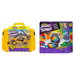 Kinetic Sand FOLDING SANDBOX & Pave and Play Construction Set with