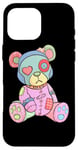 Coque pour iPhone 16 Pro Max Ours en peluche japonais japonais Kawaii Menhera pastel