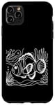 Coque pour iPhone 11 Pro Max Line Art Poisson & Ichtyologiste Faux Percula Poisson Clown