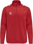 hummel Men's Hmlcore Xk Half Zip Poly Sweat Sweatshirt, true red, M