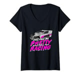 Womens Dirt Track Tracing V-Neck T-Shirt