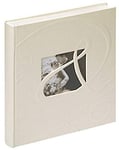 walther Design Photo Album White 28 x 30,5 cm Linen Cover with Cover Punching, wedding Album Ti amo UH-122