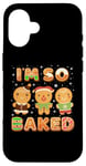 Coque pour iPhone 16 Biscuits amusants de Noël I'm So Baked Gingerbread Man