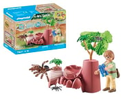 Playmobil 71627 Rocher avec araignée géante - Wiltopia - Comprend Un Personnage, Un Rocher avec Fonction catapulte, Une Tarentule, Deux Petites araignées Ainsi Que des Accessoires - Dès 4 Ans