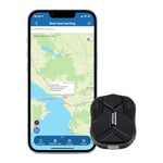 Mini Traceur GPS pour Enfant Voiture Moto Vélo Scooter GPS Tracker Longue Portée avec SOS Bouton SMS et App Notification Moteur Vibrant GSM Traqueur APP sans Abonnement Carte SIM Requise TK905 Mini