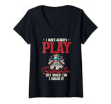 Womens I Don't Always Play Badminton But When I Do I Smash It V-Neck T-Shirt