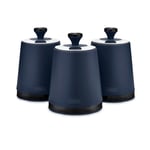 Tower Sera Tea Coffee Sugar Canisters Midnight Blue with Black Smoked Trim