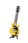 Bandai - Nanoblock - Guitare électrique jaune - Mini figurine en briques - Jeu de construction - Kit construction figurines instruments de musique guitare en pixel - NBC347