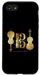 Coque pour iPhone SE (2020) / 7 / 8 Violoncello Clef de Ténor (Jaune Ancien) Cello