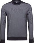 New Hugo Boss mens grey big logo lounge cardigan jumper sweatshirt Medium M £109