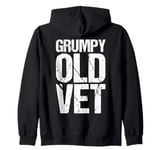 Grumpy Old Vet Funny Military Veteran Men Women Zip Hoodie