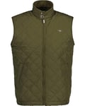 GANT Men's Quilted Windcheater Vest, Juniper Green, XXL