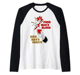 Poor Man's Blood, Rich Man's Profit - Anti War, Socialist Raglan Baseball Tee