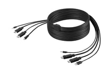 Belkin Secure KVM Combo Cable - tastatur- / mus- / video- / lydkabel - TAA-kompatibel - 1.83 m