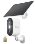 BOIFUN 3G/4G LTE Caméra Surveillance Extérieure sans Fil avec Carte SIM, 2K Exterieure Caméra Surveillance Solaire sans WiFi, Vision Nocturne, Audio Bidirectionnel, IP65, Détection de Mouvement