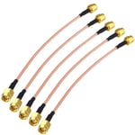 5 x Câble RG316 SMA Mâle vers SMA Mâle 15CM Câble Coaxial SMA Mâle vers SMA Mâle Connecteur SMA Mâle Adaptateur Antenne WiFi pour Câble Antenne coaxiale,Antenne 4G,Routeur sans fil.[Y499]