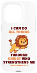 Coque pour iPhone 15 Pro I Can Do All Things Through Christ – Philippians 4:13 Lion