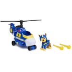 Paw Patrol - Pat Patrouille - Véhicule Figurine Chase Air Rescue - Voiture Figurine À Collectionner - 2 Projectiles - Mission Voltige - Pat Patrouille Jouet - Voiture Enfant - Jouet Enfant 3 Ans Et +