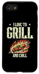 Coque pour iPhone SE (2020) / 7 / 8 I Love To Grill And Chill Griller Cook BBQ Griller Barbecue