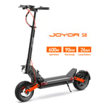 JOYOR - JOYOR S8 elektrisk skoter - 600W Motor 48V26AH Batteri 10 tums däck hopfällbar skivbroms - svart