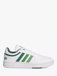 adidas Hoops 3.0 Lace Up Trainers, White/Green