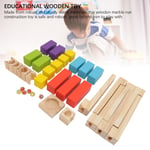 Wooden Marble Run Construction Marble Track Maze Game Early Learning For