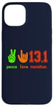 iPhone 15 Plus Peace Love 13.1 Half Marathon Cool Running Runners Case