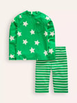 Mini Boden Kids' Sun Safe Star Surf Set, Sapling Green