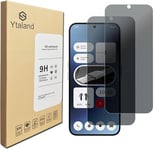 Ytaland 2 Pack for Nothing Phone 2a Privacy Screen Protector, Anti Spy Anti Peep Bubble-Free 9H Hardness Tempered Glass Film Cover