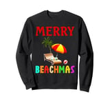 Merry Beachmas Tropical Christmas Vacation Outfit Sweatshirt